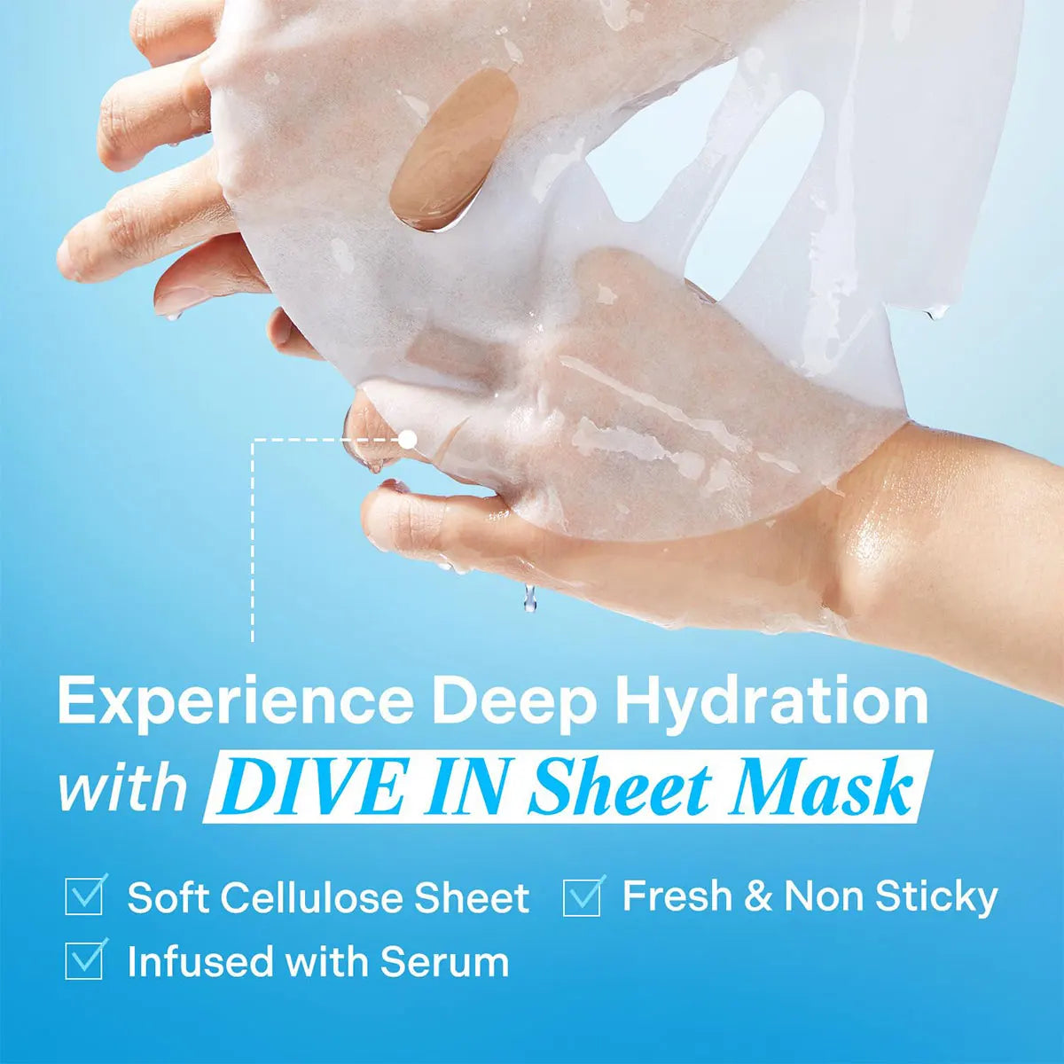Torriden DIVE-IN Hyaluronic Acid Facial Sheet Masks 10pcs,Thin & Skin-Conforming,Intense Hydration,K-Beauty,Korean Makeup