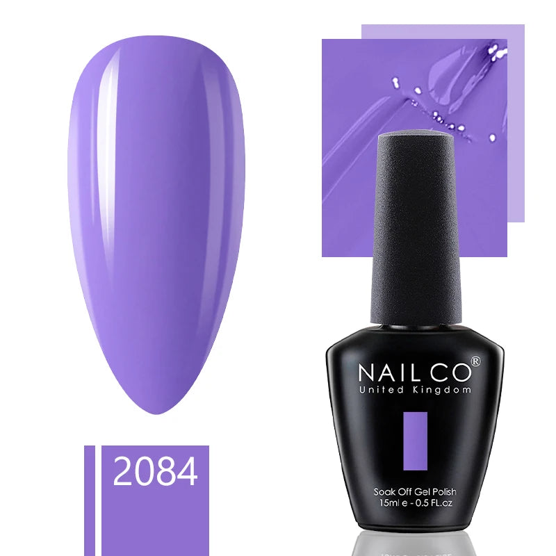 NAILCO 15ml Dark Gel Nail Polish Semi-permanent Varnish Hybrid UV Nails Art Glitter Colors Gel Polish Manicure Enamels For Nails