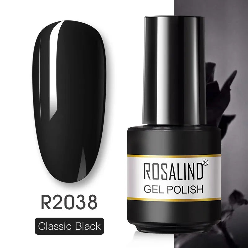 ROSALIND Gel Nail Polish Matte Base Top Coat For Soak Off Gel Polish UV LED Gel Semi Permanent Varnishes Design Nail Art
