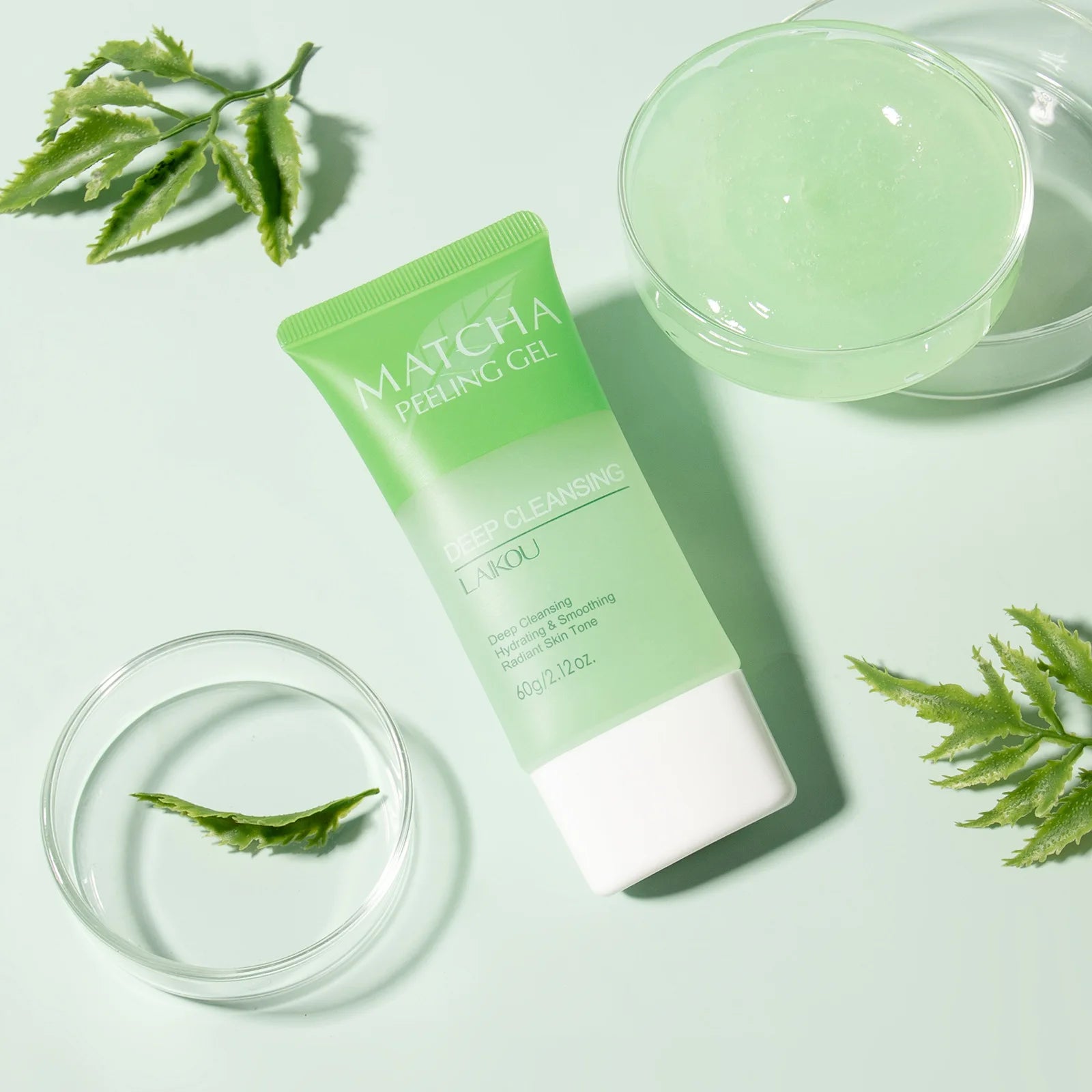 LAIKOU Matcha Exfoliating Gel Exfoliate Peeling Gel Facial Scrub Moisturise Nourishing Repair Scrubs Korean Face Cream Skin Care