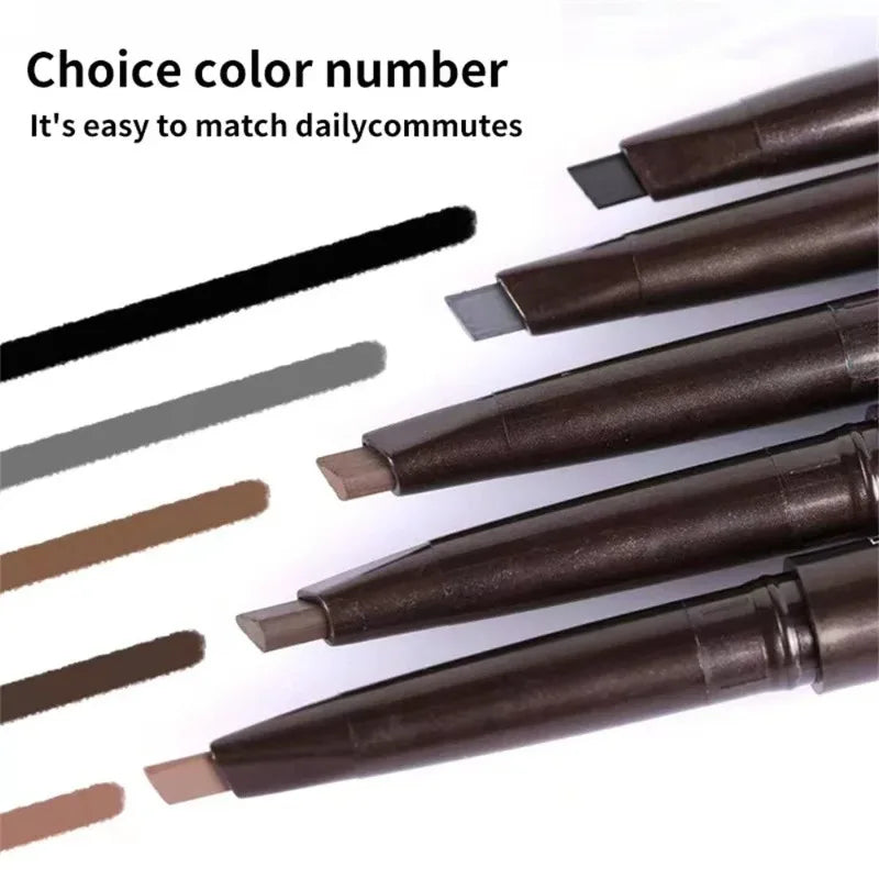 Double-headed Eyebrow Pencil Extremely Fine Waterproof Eyebrow Enhancers Long Lasting Brow Cosmetics Professional Brow Makeup