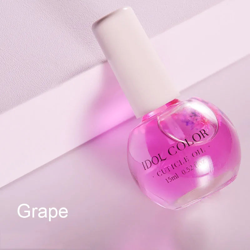 15ML Dried Flower Cuticle Nutrient Oil Nourish Repair Damaged Nails Nail Care Oil Treatment  Moisturizes Strengthen Bright Nails