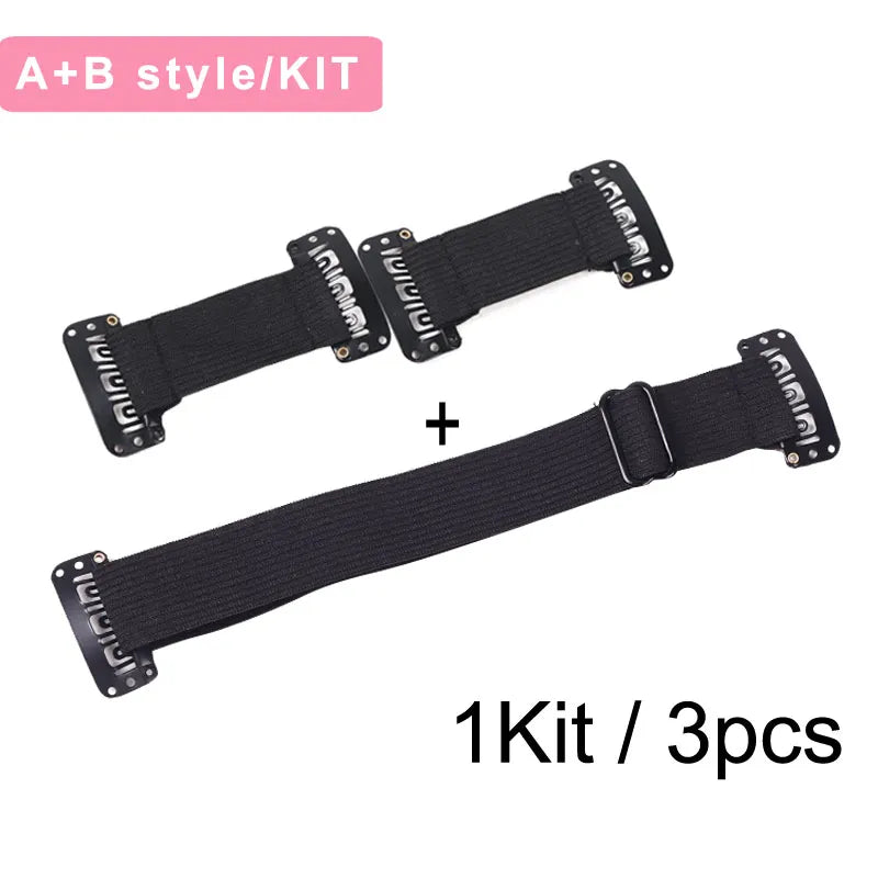 Clip In Elastic Hair Band for Facelift Invisible Anti Wrinkle Stretching Straps Belt Adjustable Face Tigntening Head Bands