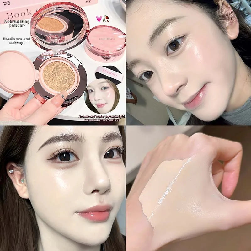 Korean Hydrating Air Cushion BB Cream Concealer Light Natural Foundation Moisturizing Lasting No Stuck Waterproof and Sweatproof
