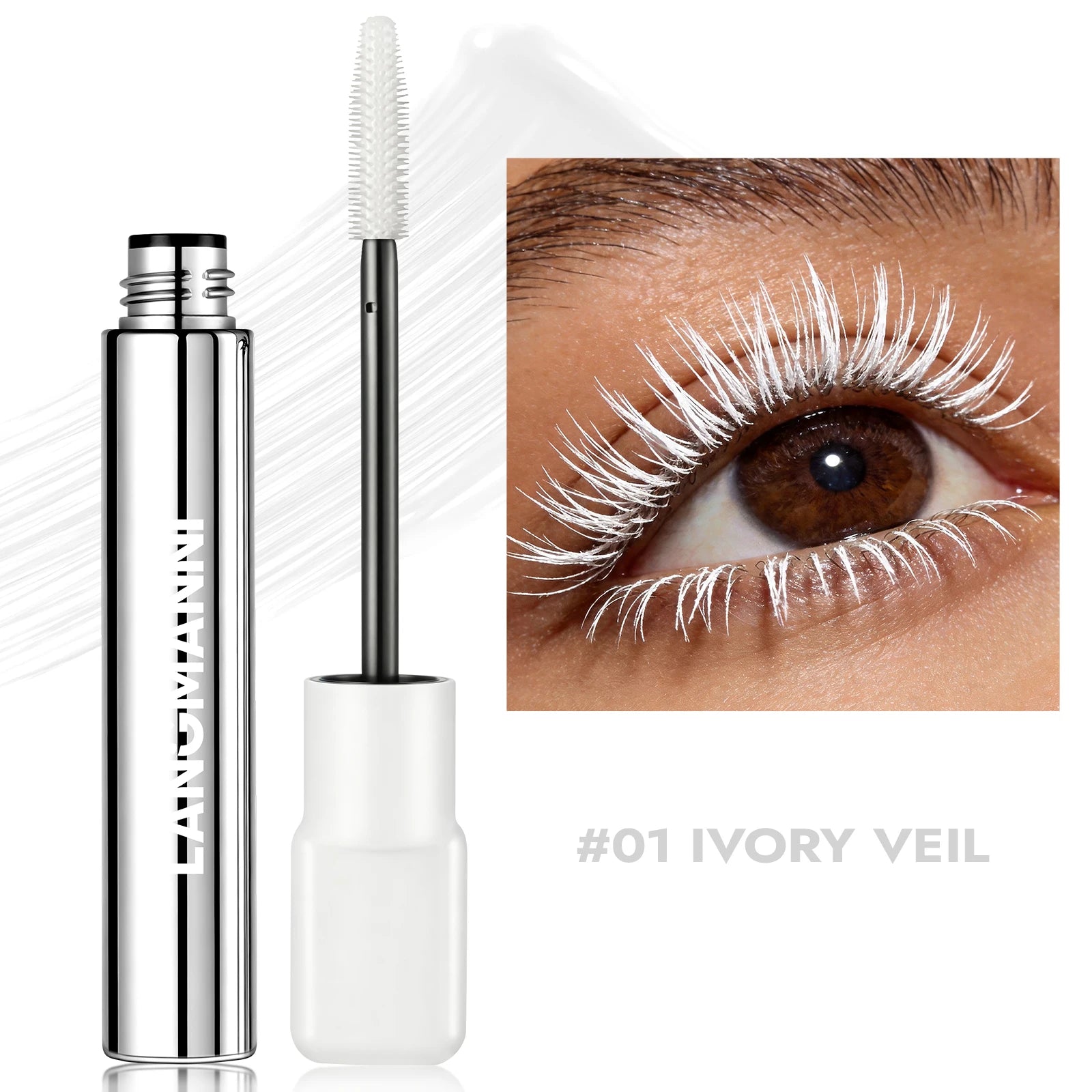 8 Colors Green Mascara Thick Curling Waterproof Natural Eyelashes Long Lasting Blue White Pink Black Eye Makeup Korean Cosmetics