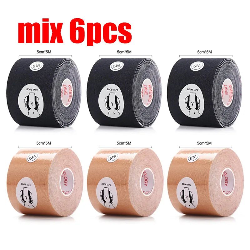 1-6pcs Boob Tape Breast Nipple Covers Push Up Bra Invisible Lift Tape Adhesive Bras Intimates Pasties Accessorie Bust Tape Women