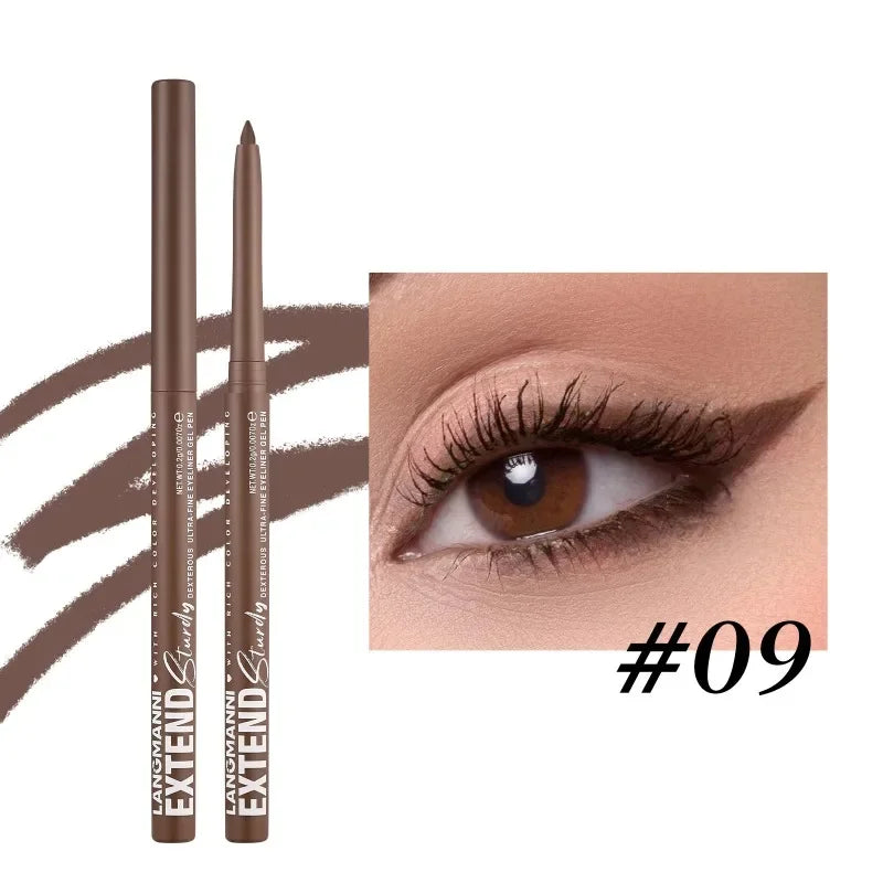 12-Color Fashion Eyeliner Pencil Smokey Punk Style Eye Liner Pen Long-lasting Waterproof Perform Stage Makeup Eyeshadow Stick