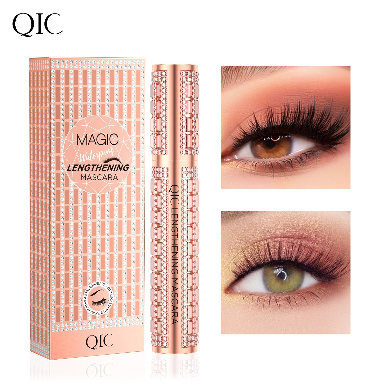 5D Eye Black Mascara Waterproof Lengthens Eyelashes Extension Silk Fiber Mascare Eye Makeup for Women Cosmetic Korean Make up