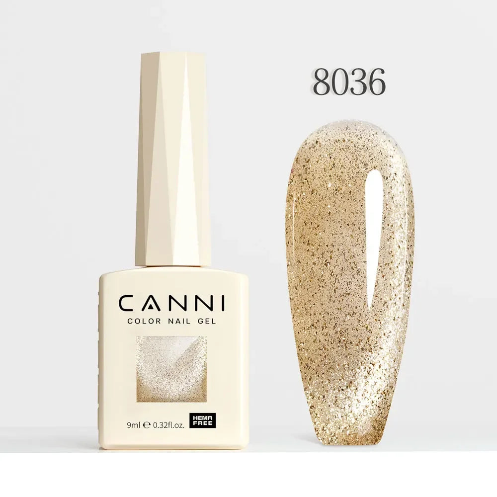 CANNI HEMA FREE TPO FREE 9ml Glitter Silver Cat Magnetic Gel Nail Polish Galaxy Diamond Full Coverage Pigmented Gel for Nail