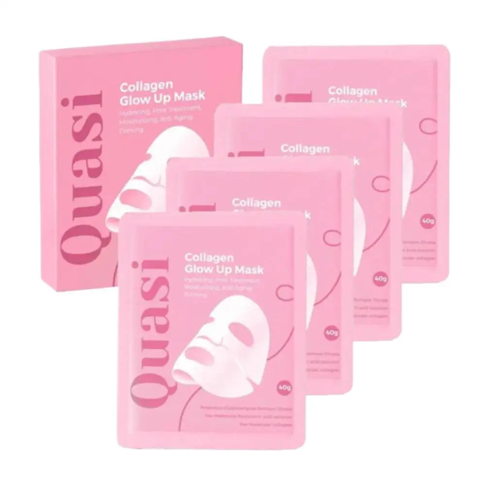 4PCS Quasi-Biological Collagen Hydrating Mask Overnight Brightening Anti-Aging Pore Minimizing Fine Line Reducing Mask Face Care