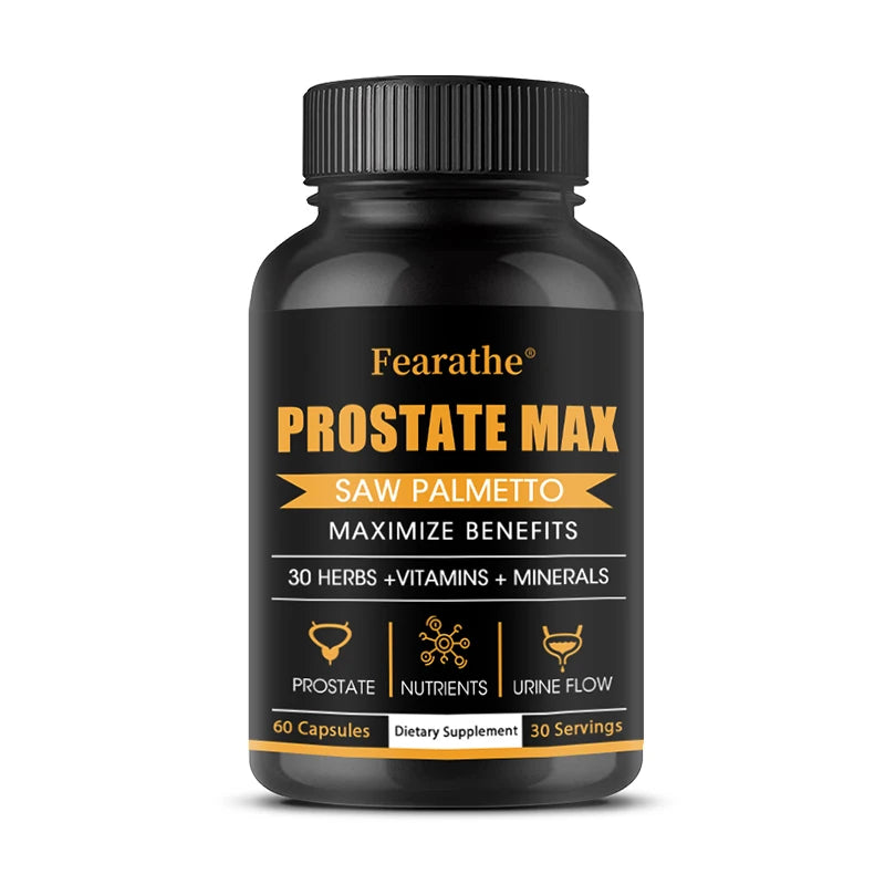 Saw Palmetto Prostate Supplement - 30 Plant Extracts, Vitamins & Minerals for Men's Prostate Health, Urination & Hair Growth