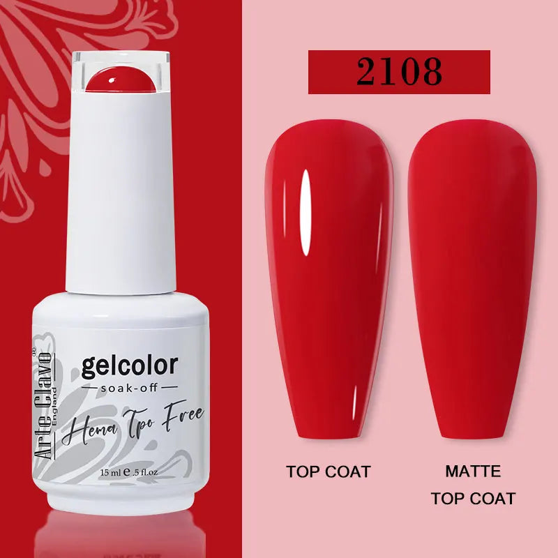 Arte Clavo 116Colors Gel Nail Polish 15ml Colorful Gel Semi Permanent Soak Off UV Gel Nail Art DIY Design Varnishe Nail Supplies