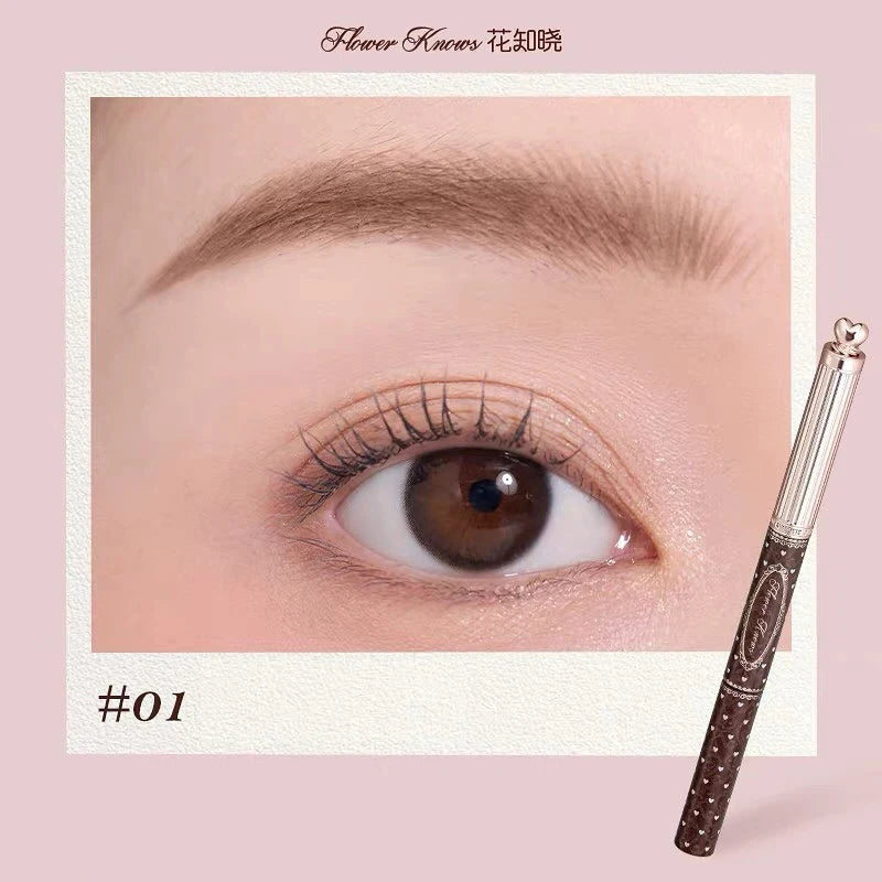 Flower Knows Sweetie Bear Dual Ended Brow Gel and Pencil Set Waterproof Long Lasting Smudge Proof Natural Eyebrow Makeup Kit