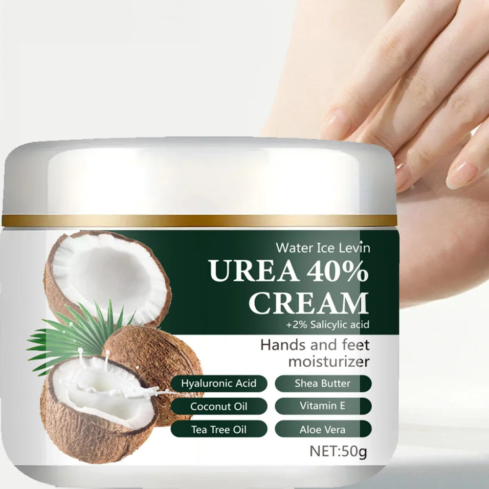 40% Urea + 2% Salicylic Acid Hand & Foot Cream – Lightweight, Fast-Absorbing Moisturizer for Dry Skin, Helps Lock in Moisture for Soft & Smooth Hands and Feet