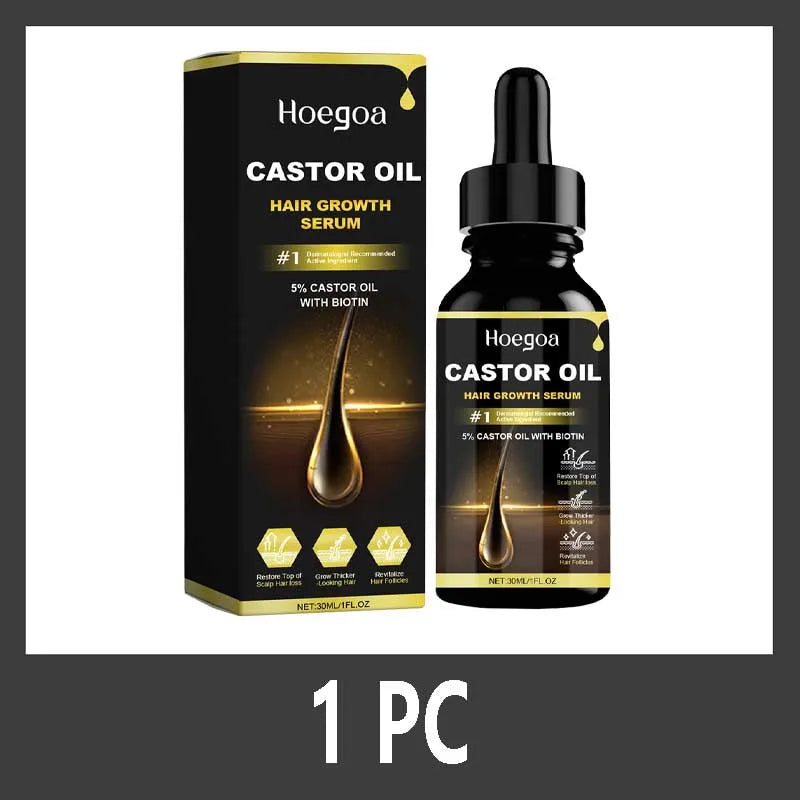 30ml Castor Oil Hair Thickening Essential Oil Nourish Scalp Massage Refreshing Hair Growth Repair Smoothing Hair Care Oil
