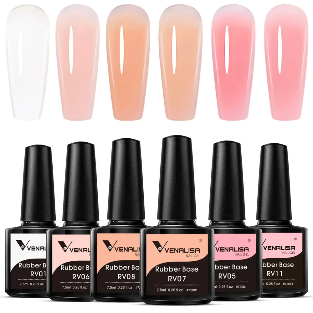 Venalisa Nail Gel Polish Kit HEMA TPO FREE Nude Pink Color Collection Self Leveling Full Coverage Nail Manicure Set 6Pcs Kit