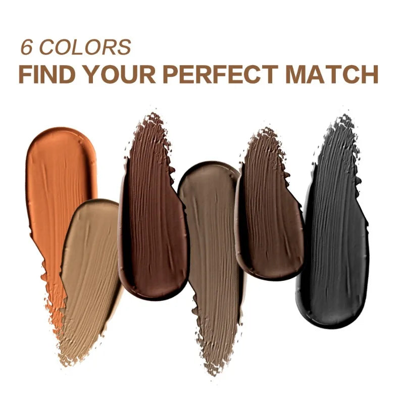 Waterproof Henna Brow Tint Kit Professional Salon Formula Long-Lasting Natural Eyebrow Dye Black&Brown Easy to Use at Home