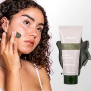 Soothing mud mask mud clay-moisturizing deep pores mild exfoliating cleansing milk face and body mask, including 91.8% natural e