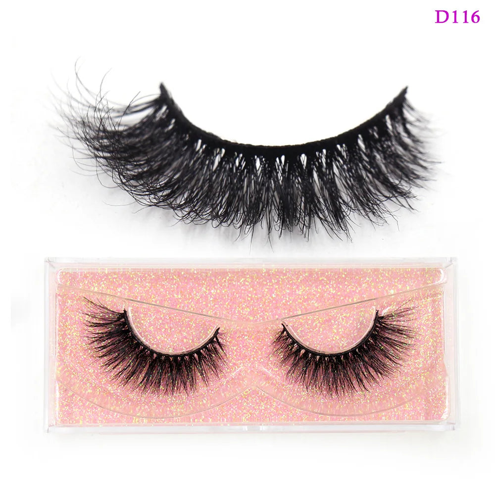 False Eyelashes 3D Mink Lashes Soft Fluffy Natural Long Fake Lashes Full Stripe False Eyelash Volume Eye Lashes for Makeup D101