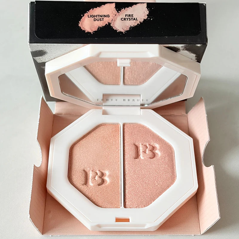 Fenty Beauty Powder Highlighter Contour Palette Long-lasting Shimmer Easy to Blend for All Skin Tones Natural Face Cosmetics