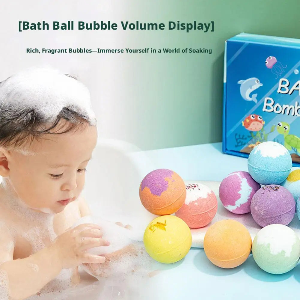 1/6/12PCS Bath Bombs Set Bubble Bath Fizzies for Children Safe & Natural Essential Oil Bubble Bath with Surprise Toys Inside