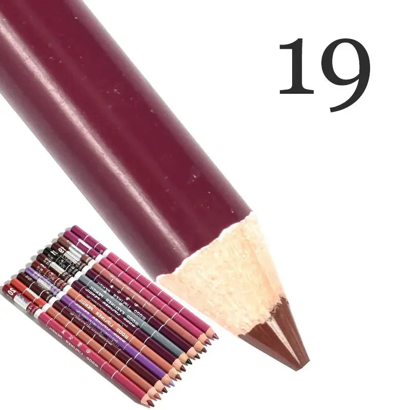 28Color Antifouling Lip Liner Professional Lipstick Pen Precise Waterproof Lip Outline Pencil Lip Makeup Lasting Eyeliner Creamy