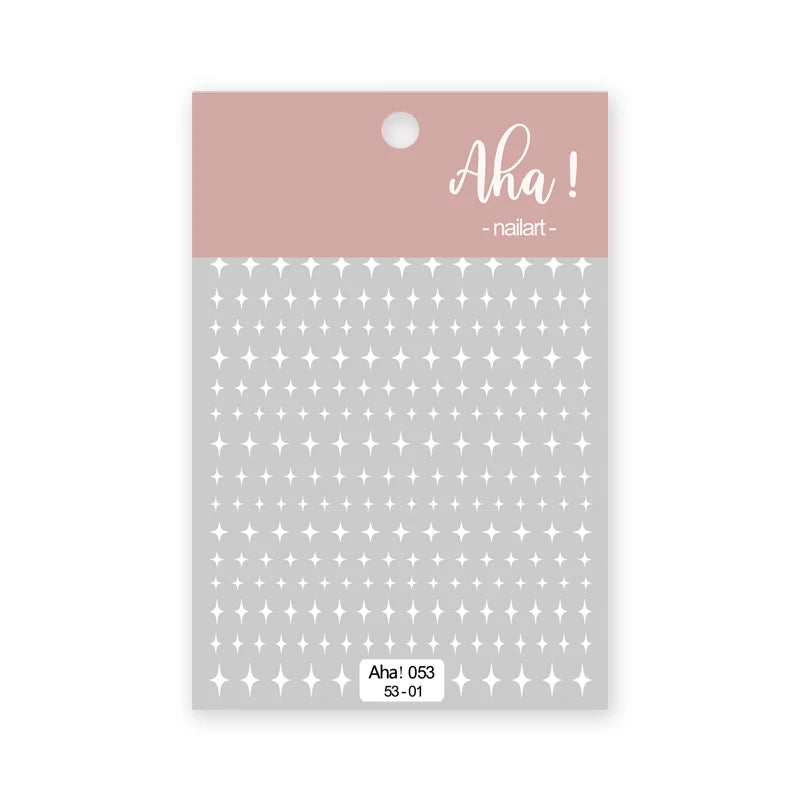 1pc Cute White Cloud Nail Stickers Ultra Thin Nail Art Stickers Self Adhesive Decals Star Moon/Flower/Clouds Kawaii Nail Decals