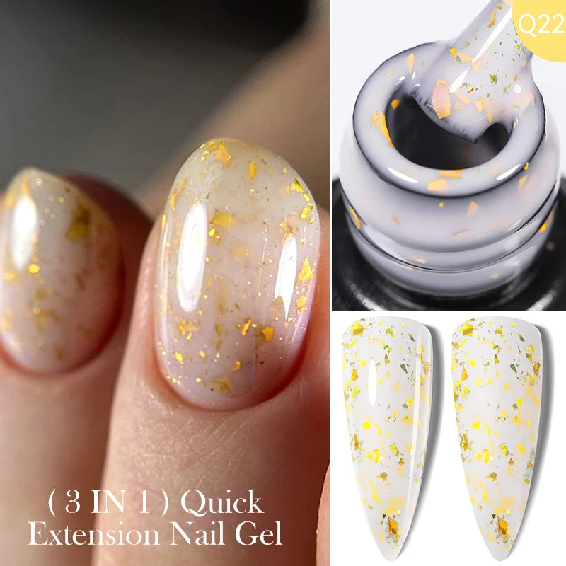 LILYCUTE 7ML Jelly Nude Pink Quick Extension Gel Nail Polish Transparent  Finger Prolong Long Lasting Construction Gel Varnish
