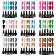 6pc All-Season Colors Gel Nail Polish Set UV LED Soak Off Nail Art Supplies Semi Permanent DIY Manicure Salon Nails Design