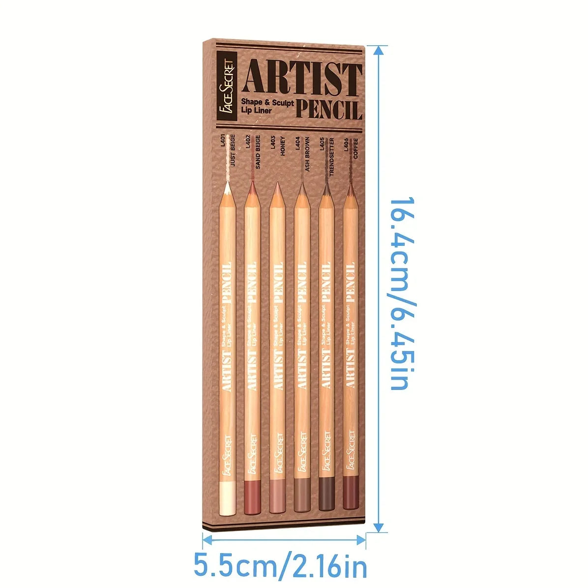 6pcs Long-Lasting Velvet Matte Lip Liner Pencils Set | Non-Drying & Filling Lips | Versatile Shades for All Light Beige Types
