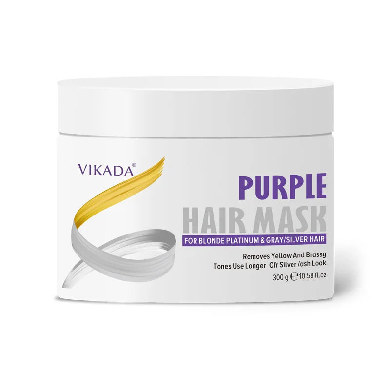 Gray Color Fixing Hair Mask Shampoo Cover Gray Hair Fade Yellow After Bleach Hair Shampoo Non-irritating Purple Shampoo Blonde