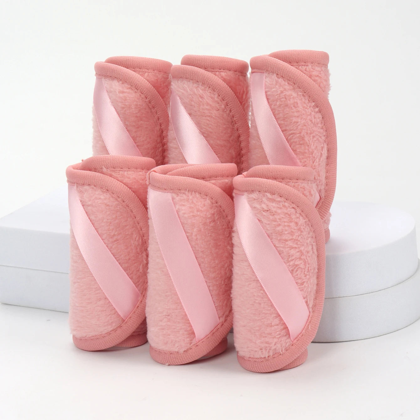1020 Long Bandage Cleaning Wipes 6Pcs, Machine Washable, Reusable Makeup Remover Tools, Suitable for All Skin Types