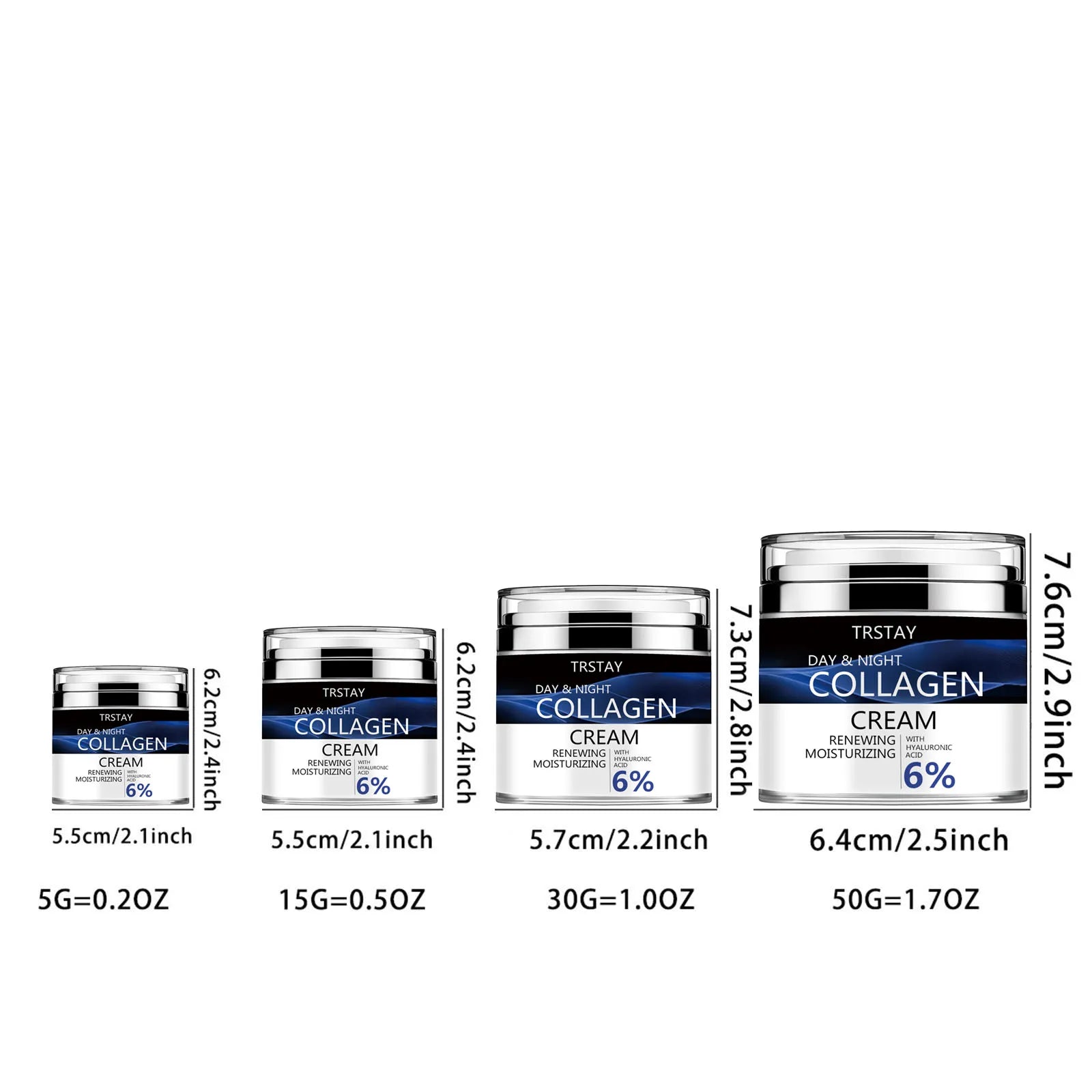 Collagen Cream for Face with Retinol and Hyaluronic Acid, Day Night Anti Aging Skincare Facial Moisturizer,