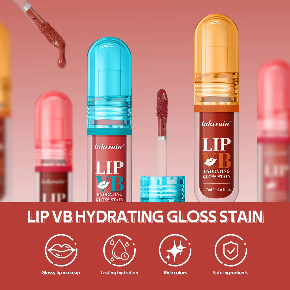 Lip Stain Lip Vb Hydrating Gloss Long-Lasting 12Hr Hydration Vanilla Flavor Moisturize Nourish Soothe Lips Instant Glossy Lipss