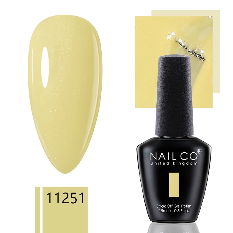 NAILCO 15ml Dark Gel Nail Polish Semi-permanent Varnish Hybrid UV Nails Art Glitter Colors Gel Polish Manicure Enamels For Nails