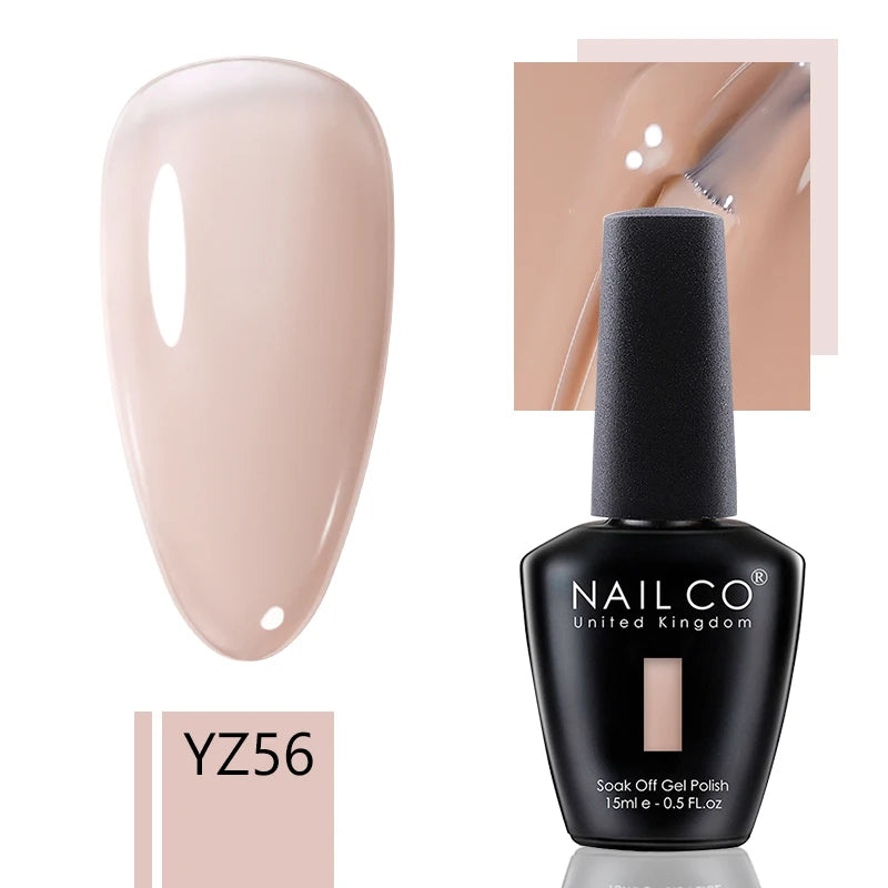 NAILCO 15ml Dark Gel Nail Polish Semi-permanent Varnish Hybrid UV Nails Art Glitter Colors Gel Polish Manicure Enamels For Nails
