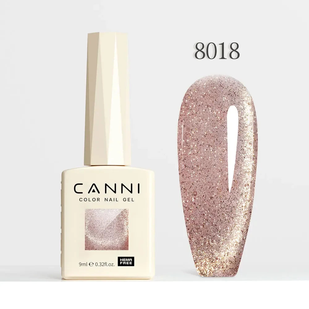 CANNI HEMA FREE TPO FREE 9ml Glitter Silver Cat Magnetic Gel Nail Polish Galaxy Diamond Full Coverage Pigmented Gel for Nail