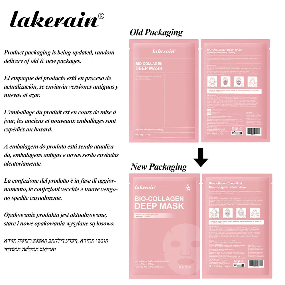 Bio-Collagen Deep Face Mask Shrink Pores Deep Hydrating Overnight Mask Moisturizing Refreshing Brightening Face Skin Care