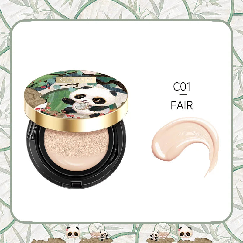 CATKIN Makeup Panda Land Full Coverage Cushion Foundation Breathable Hydrating Nourishing Poreless Foundation for Sensitive skin
