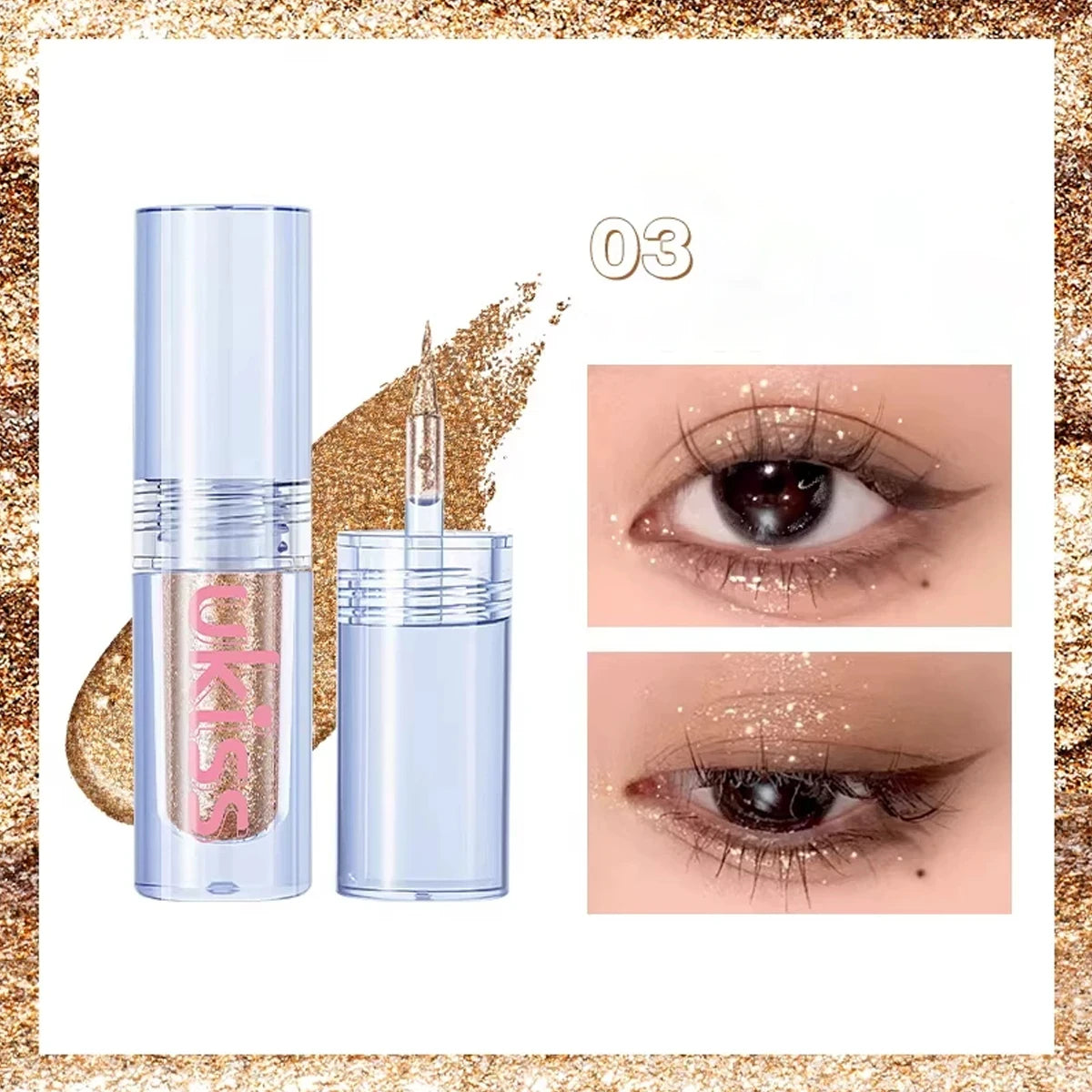 [ClearanceSale] UKISS  Emotion Dreamer Liquid Eyeshadow-6 Series,Shimmer Eyeshadow,Liquid Shimmer Texture,Luxury Makeup