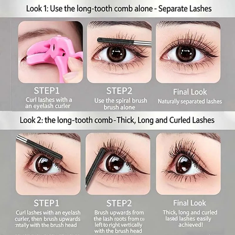 Steel Tube Mascara Long-lasting Curling Mascara Waterproof ＆ Sweat-proof Keep Each Lash Thickening Special Spiral Brush Mascara