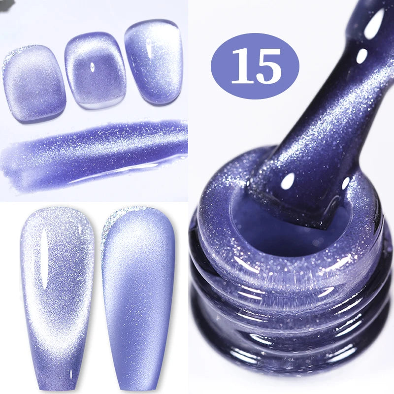 BORN PRETTY 10ml Rose Gold Cat Magnetic Gel Polish Pink Orange Soak Off UV LED Varnis Semi Permanent for Nail Art Design at Home