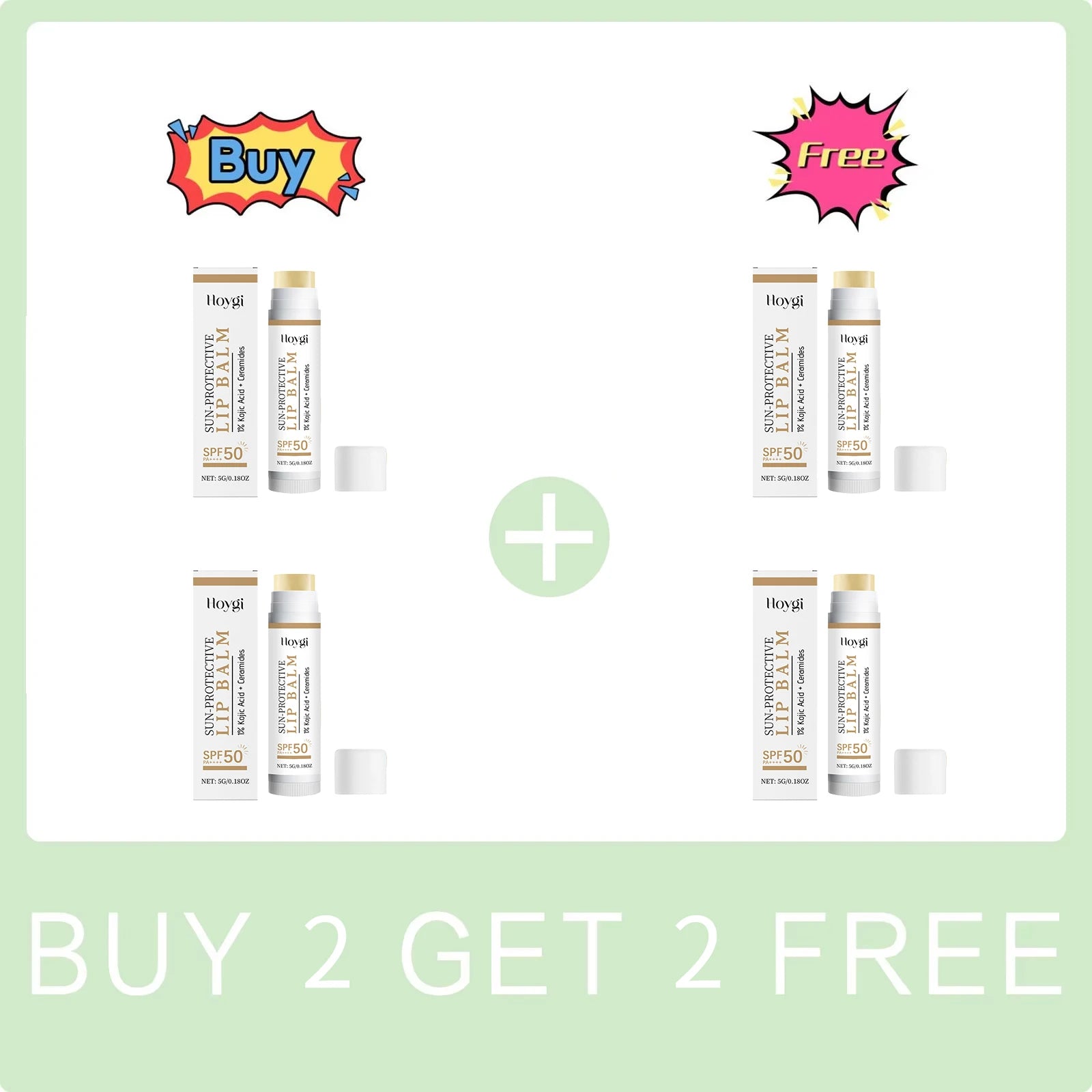Sun Protective Lip Balm Spf 50+ Sunblock Fade Lip Lines Nourishing Moisturizing Kojic Acid Ceramide Lip Care Shining Lipstick