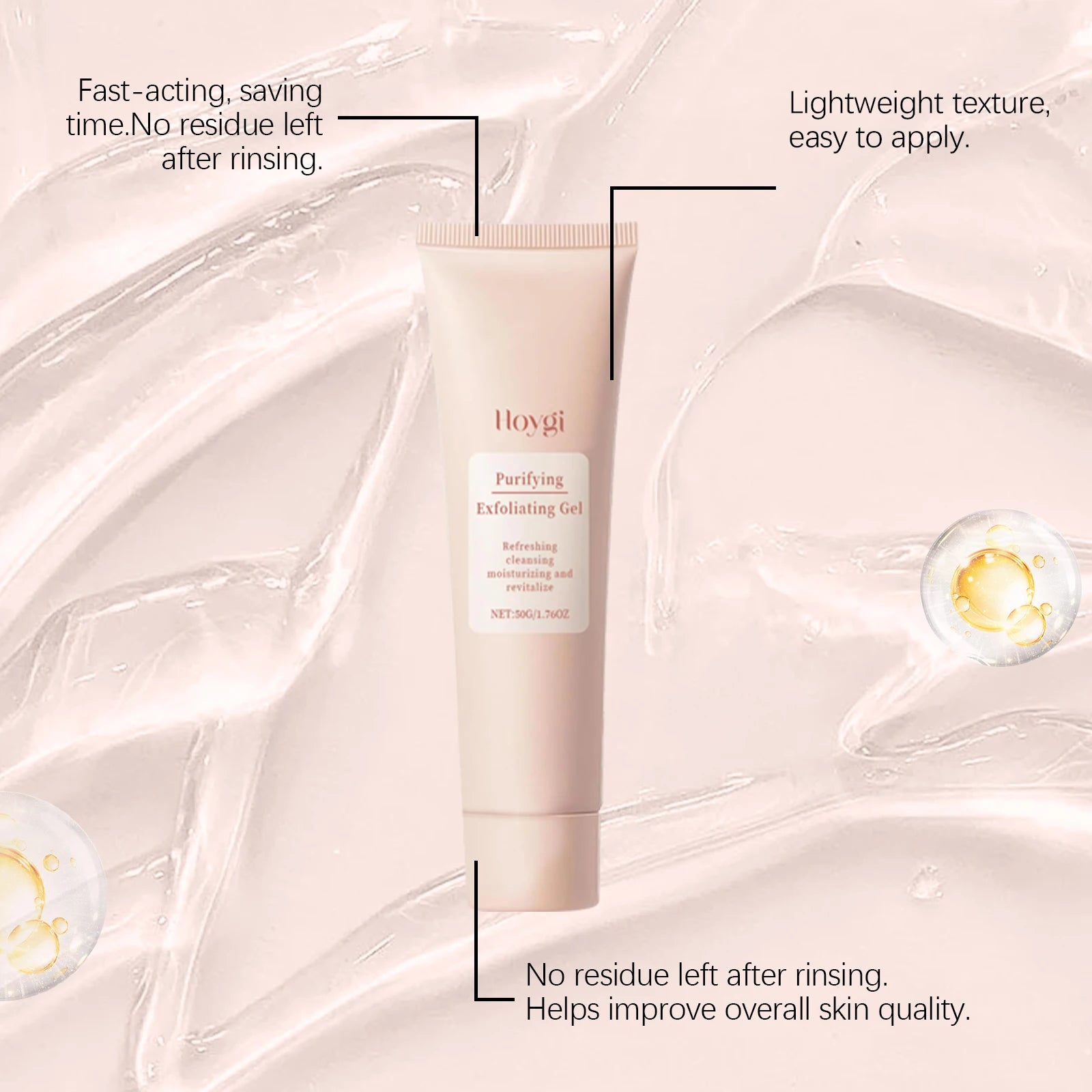 HOYGI Sakura Exfoliating Gel Facial Cleansing Pores Moisturizing Gentle Exfoliate Oil Control Reduce Blackheads Smooth Skin Care