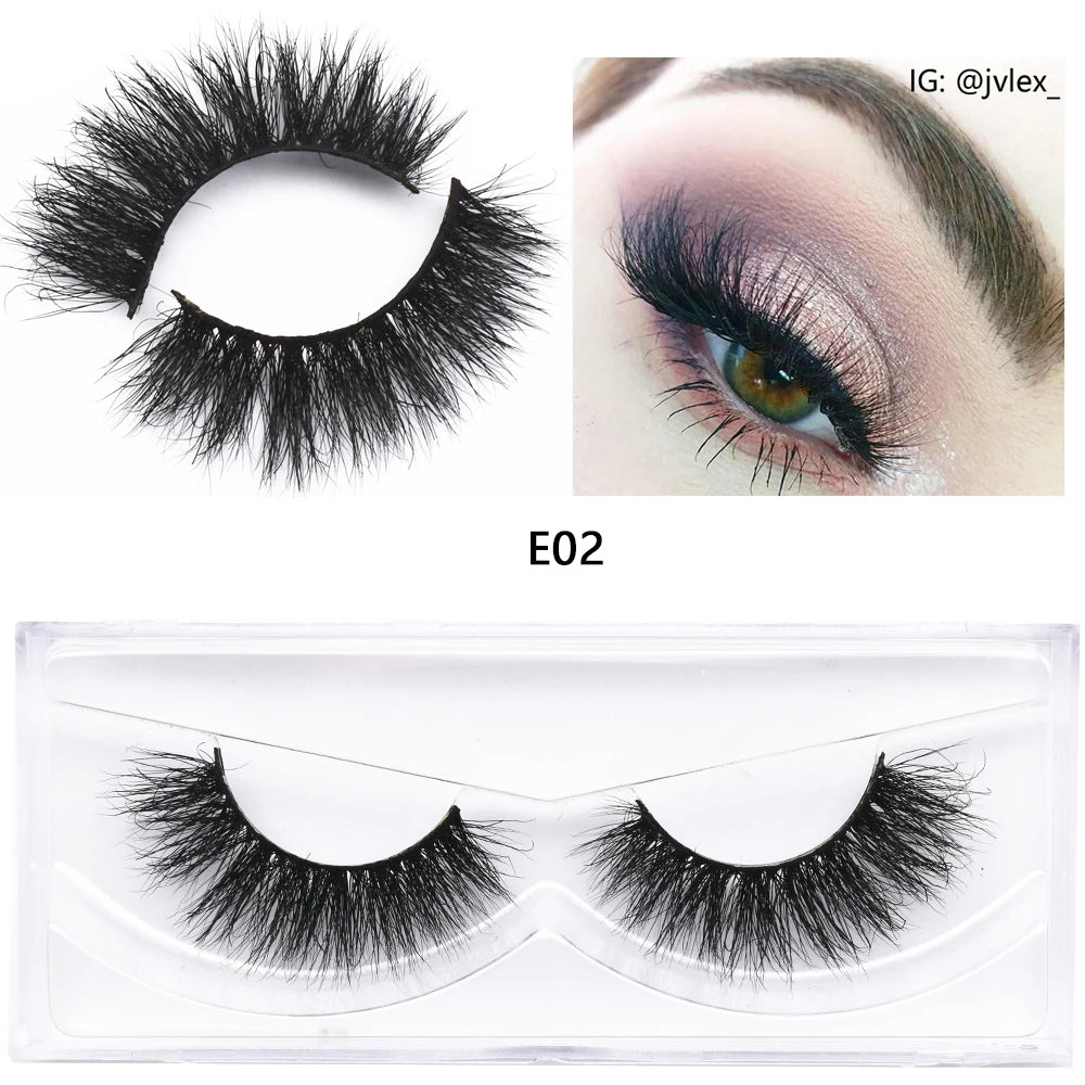Mink Fake Eyelashes 3D Mink Lashes Natural Long False Eyelash Cruelty-free Mink Hair Fluttery False Lashes Makeup D101 Lash Gift