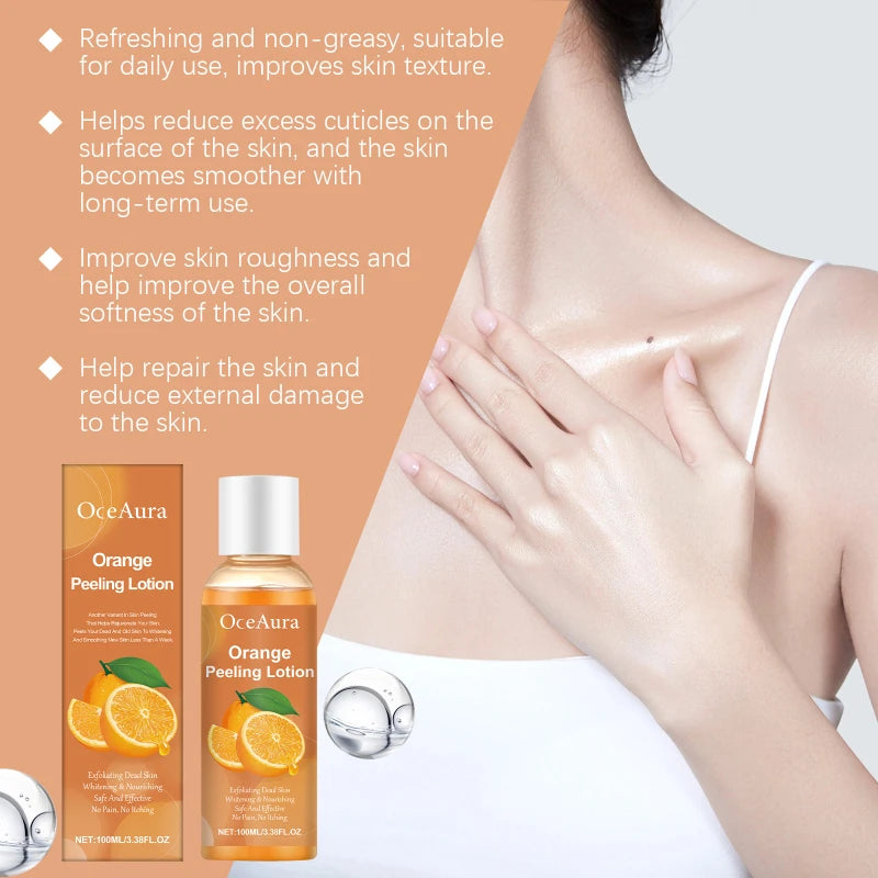 Orange Peel Essential Oil Deep Cleansing Exfoliating Gentle Formula To Soften Smooth Skin Natural Face & Body Scrub Massage Oil