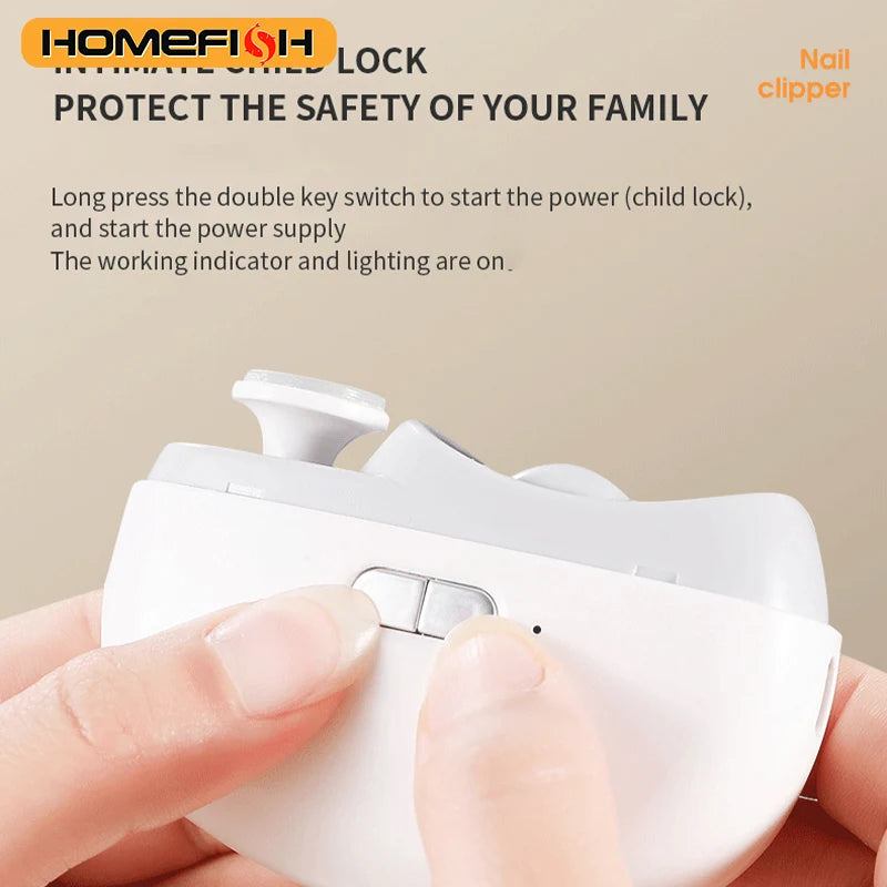 Automatic Electric Baby Nail Clipper - Anti-Splash Anti-Pinch Hand Nail Polisher