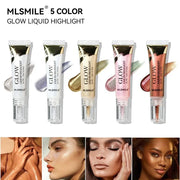 1PC Highly Pigmented Liquid Highlighter Makeup Waterproof Lasting Shimmer Glow Stick for Face Body Eyes Contour Highlighting
