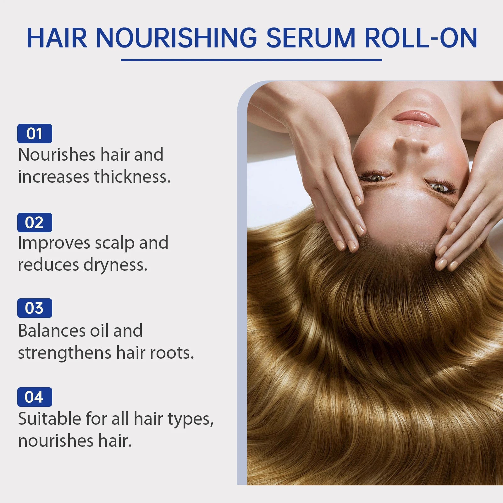 Ginger Hair Growth Oil Nourishing Strengthening Hair Roots Scalp Treatment Hair Loss Serum Moisturizing Hair Care Essence Roller