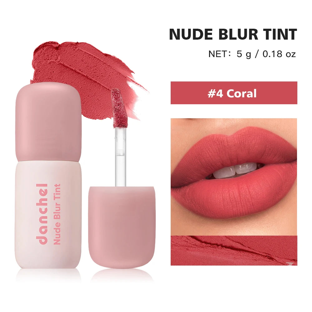 K‑Beauty Nude Blur Tint 15 Light Apricot 2‑in‑1 Lip & Cheek Stain Soft‑Focus Matte Long Lasting Waterproof Korean Lip Makeup